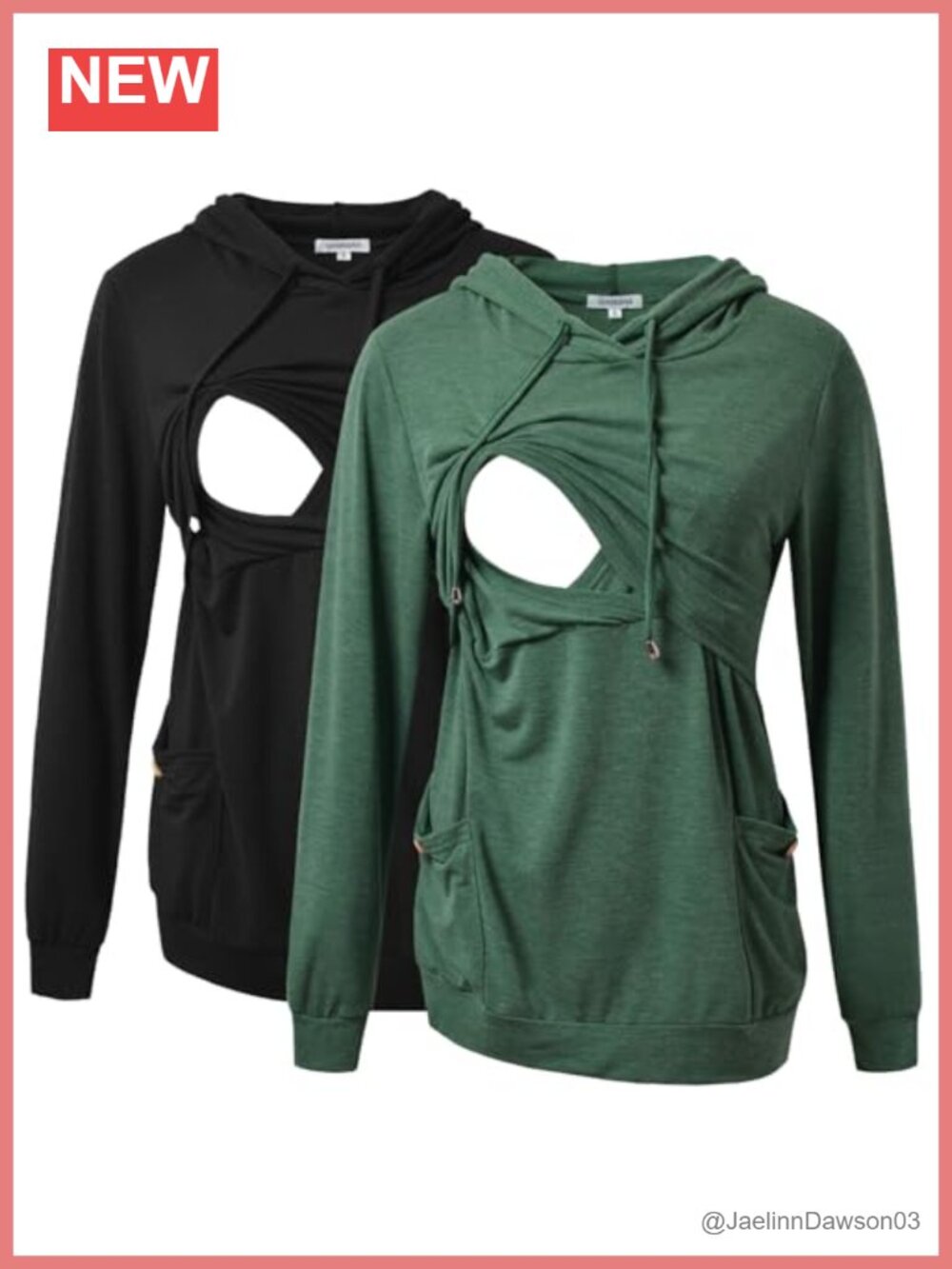 Nursing Hoodie Top Long Sleeve Pullover Maternity Breastfeeding Shirt